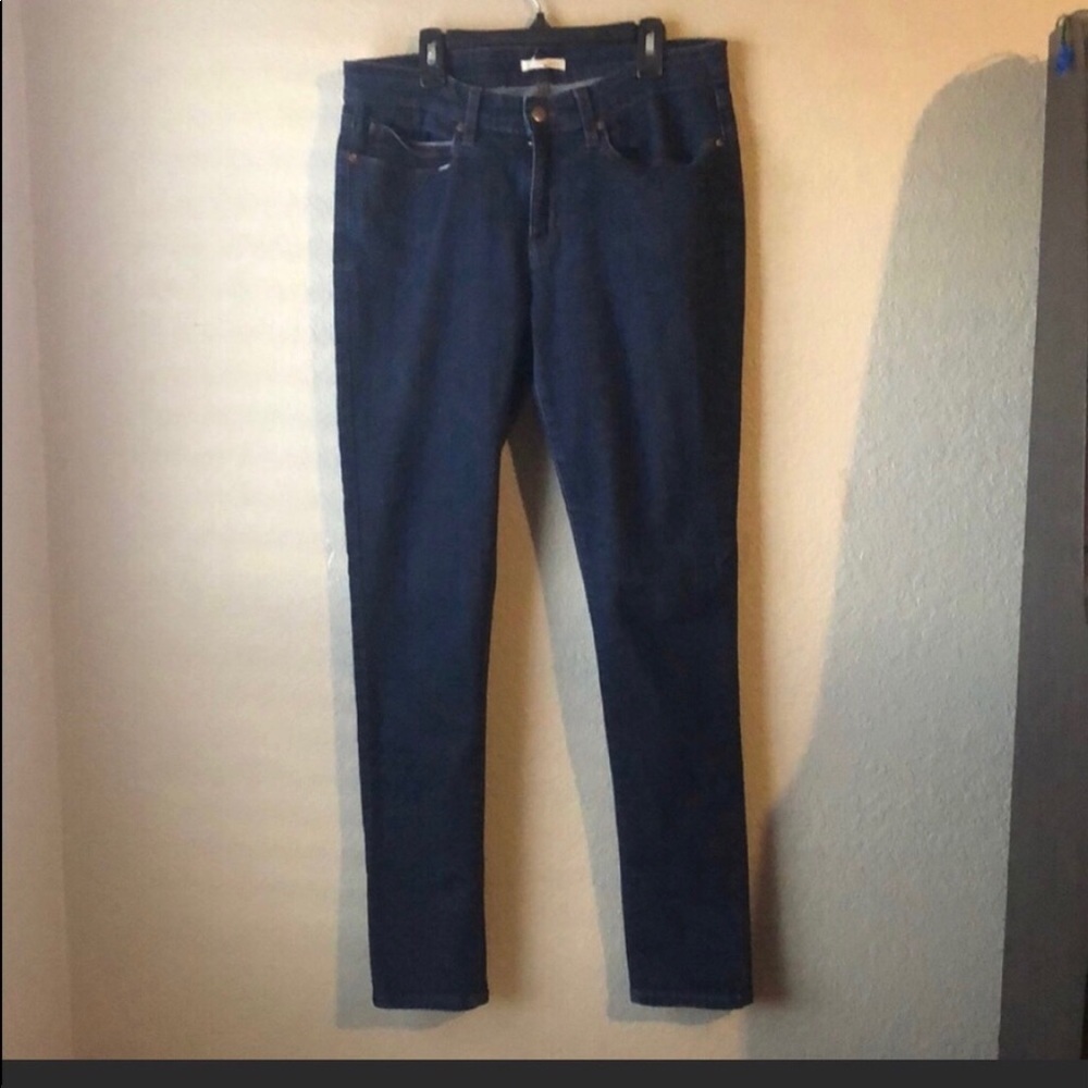 Eileen Fisher Dark Wash Skinny Denim Blue Jeans Women’s Sz 10